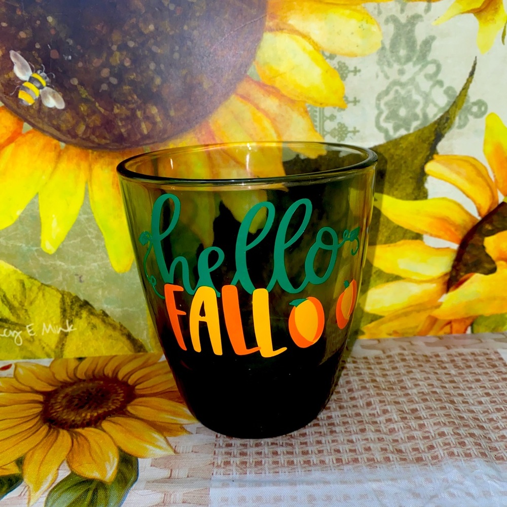 "hello Fall" Cocktail Glass